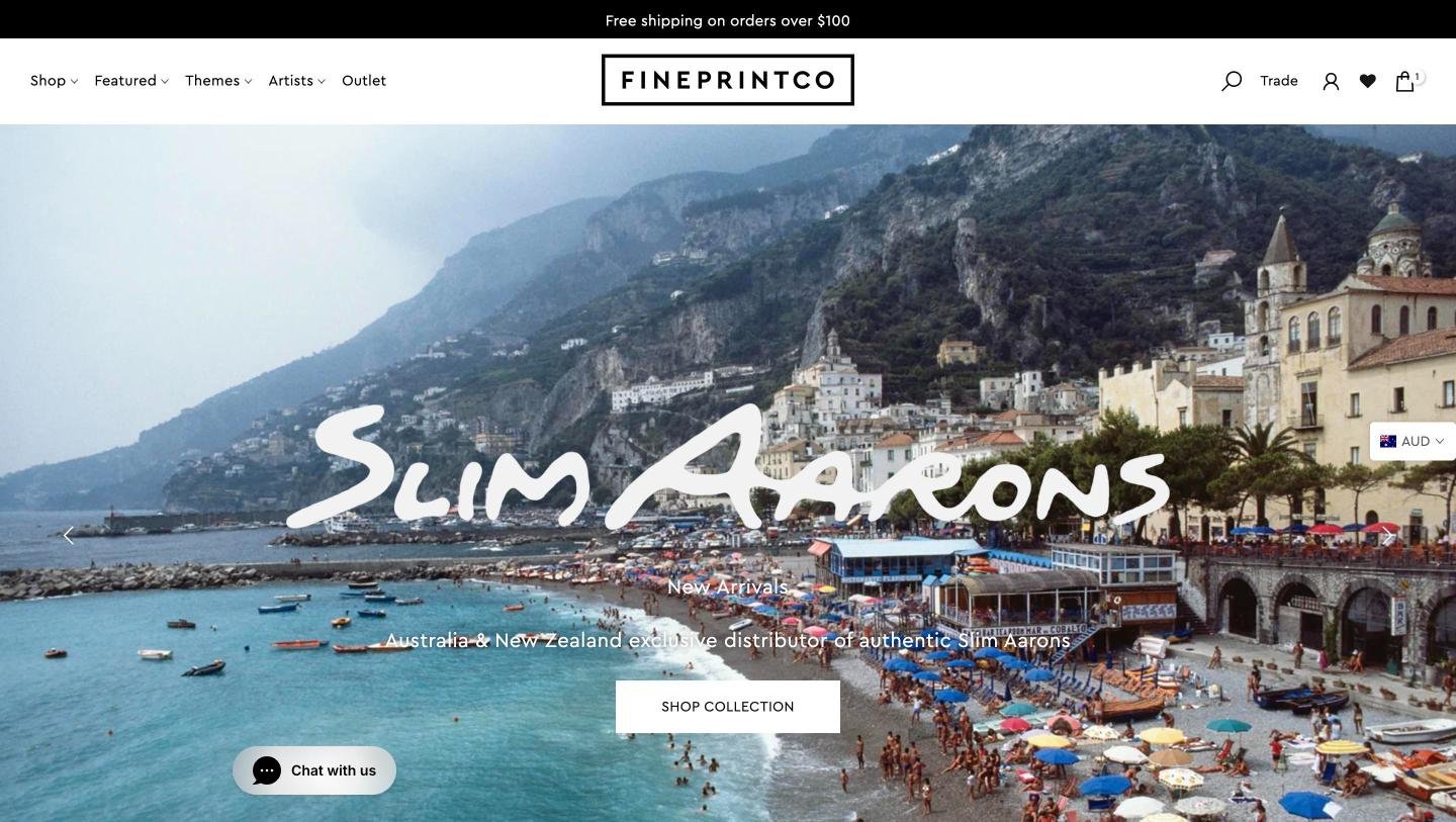 FINEPRINTCO online store homepage