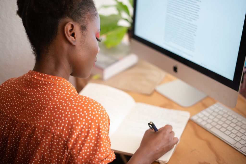 lady writing